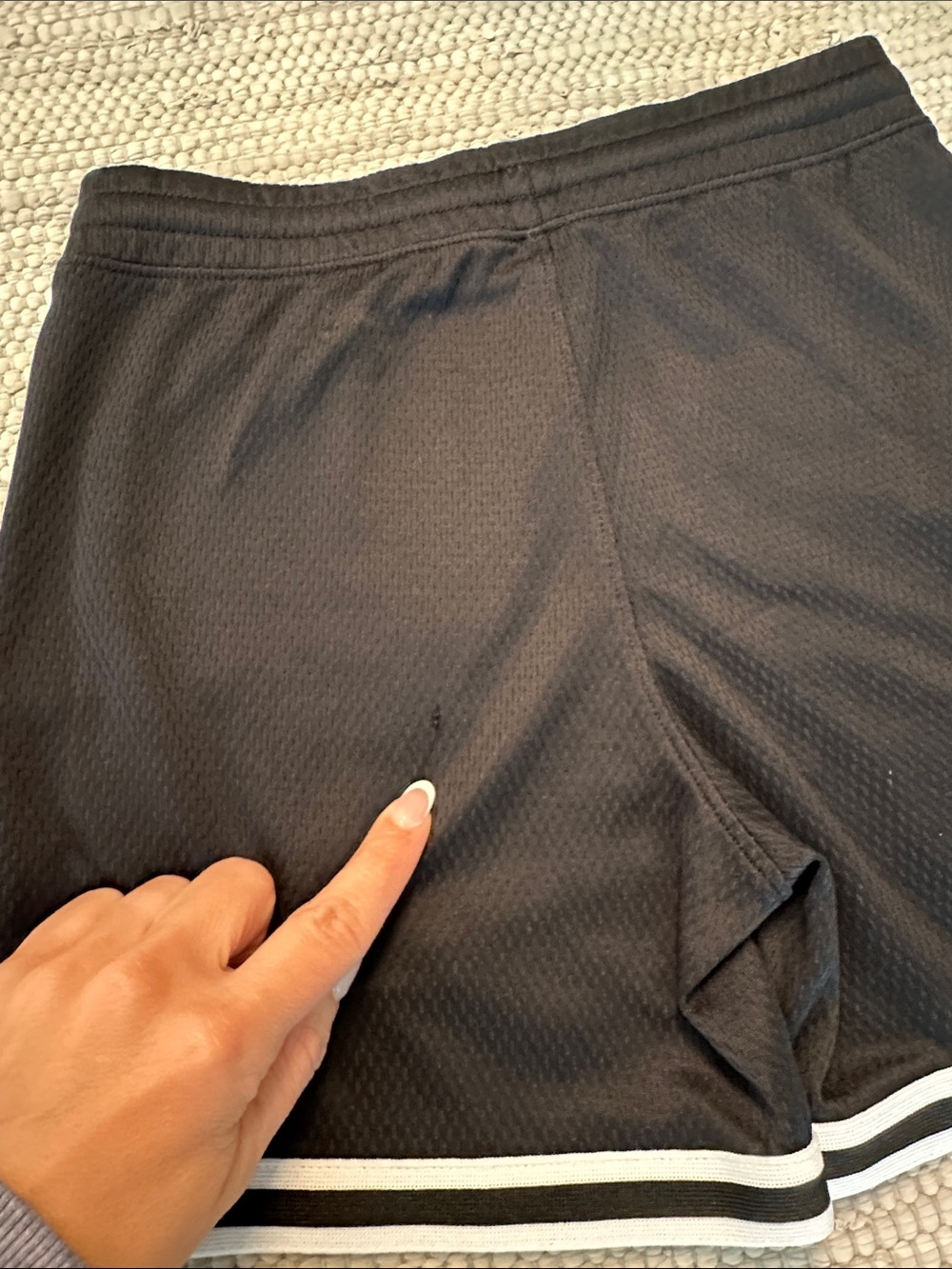 Abercrombie Kids Black Shorts with White Trim size 7/8 - Picture 4 of 5